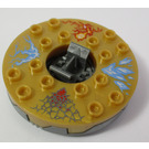LEGO Ninjago Spinner mit Pearl Gold oben und Elemental Discharges (98354)