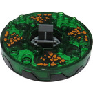 LEGO Ninjago Spinner mit Transparent Green oben und Orange Spots (98354)