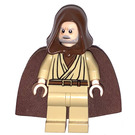 LEGO Obi-Wan Kenobi (Old) with Reddish Brown Cape and Hood with White Pupils Minifigure