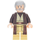 LEGO Obi Wan Kenobi met Grijs Haar en Dark Brown Robe minifiguur