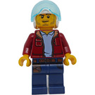 LEGO Ocean Helikopter Pilot i Mørk rød Jakke Minifigur