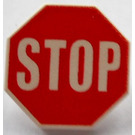 LEGO Octagonal Sign jossa Tappi jossa Stop (30260 / 83396)