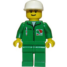 LEGO Octan Muž v Zelená Uniform s Bílá Víčko Minifigurka