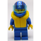 LEGO Octan Racer в Син Костюм с Каска и Спасителна жилетка Минифигурка