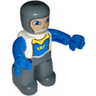 LEGO Old Caballero Figura Duplo con brazos azules y manos azules