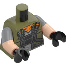 LEGO Olivengrøn Battalion Brawler Minifig Torso (973)