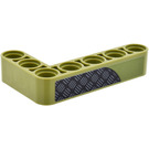 LEGO Olive Green Beam 3 x 5 Bent 90 degrees, 3 and 5 Holes with Tread Plate Pattern Model Left Side Sticker (32526)