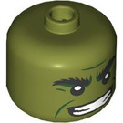 LEGO Olivgrün Groß Kopf mit Hulk Gesicht (103689)