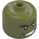 LEGO Olive Green Big Head with Hulk Face with Grin (79435 / 103689)