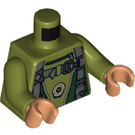 LEGO Olivgrön Bistan Minifigur Kropp (973 / 76382)