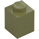 LEGO Olive Green Brick 1 x 1 (3005 / 30071)