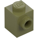 LEGO Verde oliva Ladrillo 1 x 1 con Espiga en Uno Lado (87087)