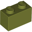 LEGO Olive verte Brique 1 x 2 avec tube inférieur (3004 / 93792)
