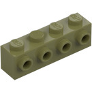 LEGO Olive Green Brick 1 x 4 with 4 Studs on One Side (30414)