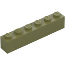 LEGO Olijfgroen Steen 1 x 6 (3009 / 30611)