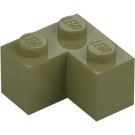 LEGO Verde oliva Ladrillo 2 x 2 Esquina (2357)