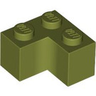 LEGO Olijfgroen Steen 2 x 2 Hoek (2357)