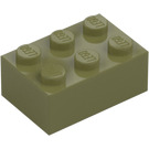 LEGO Olive Green Brick 2 x 3 (3002)