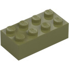 LEGO Olive Green Brick 2 x 4 (3001 / 72841)