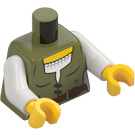 LEGO Olive Green Carpenter Minifig Torso (973 / 76382)