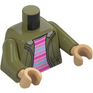 LEGO Olivengrøn Cho Chang med Blå Halstørklæde Minifig Torso (973 / 76382)