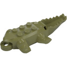 LEGO Olive Green Crocodile 4 x 9 Body (18904)