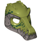 LEGO Olive Green Crocodile Mask with Silver Armor Jaw (12551 / 20064)