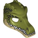 LEGO Olivgrün Krokodil Maske mit Tan Lower Jaw (12551 / 20082)