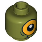LEGO Olivgrün Cyclops Kopf (Sicherheitsbolzen) (3626 / 11497)