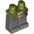 LEGO Olivgrün Grumlo Hüften mit Dark Stone Grau Beine (14244 / 16748)