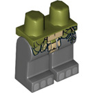 LEGO Verde oliva Grumlo Caderas con Dark Stone Gris Piernas (14244 / 16748)