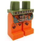 LEGO Olijfgroen Heupen en benen met Copper Riem en Dark Turquoise Scales (3815)