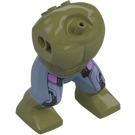 LEGO Olive Green Hulk Body with Sand Blue Pants with Lavender Panels