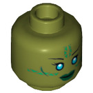 LEGO Olive verte Jedi Consular Minifigure Diriger (Goujon de sécurité) (3626 / 14722)