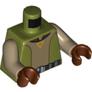 LEGO Olijfgroen Kanan Jarrus Minifig Torso (973 / 76382)