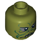 LEGO Olive Green Kithaba Head (Recessed Solid Stud) (3626 / 10486)