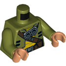 LEGO Olive Green Kordi Minifig Torso (973 / 76382)