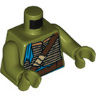 LEGO Olijfgroen Leonardo Minifig Torso (973 / 76382)