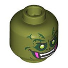 LEGO Olive Green Lizard Minifigure Head (Safety Stud) (3274 / 106189)