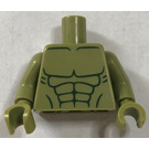 LEGO Olive Green Minifig Torso Bare Chest - Hulk (973)