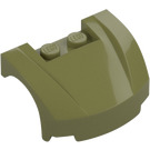 LEGO Olive Green Mudgard Bonnet 3 x 4 x 1.3 Curved (98835)