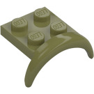 LEGO Olive Green Mudguard Plate 2 x 2 with Wheel Arch (49097)