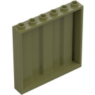 LEGO Olivgrün Paneel 1 x 6 x 5 mit Corrugation (23405)