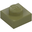 LEGO Olive Green Plate 1 x 1 (3024 / 30008)