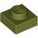 LEGO Olive Green Plate 1 x 1 (3024 / 30008)