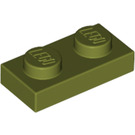 LEGO Olive Green Plate 1 x 2 (3023 / 28653)
