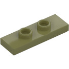 LEGO Olive Green Plate 1 x 3 with 2 Studs (34103)