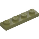 LEGO Verde oliva Placa 1 x 4 (3710)