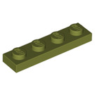 LEGO Olivgrün Platte 1 x 4 (3710)