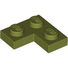 LEGO Olive Green Plate 2 x 2 Corner (2420)